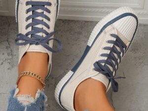 Chaussures Oxford femme rétro à couleurs contrastées – confortables et plates