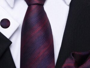 Set Cravate Rouge 3 Pièces – Élégance parfaite pour mariage, fête et travail