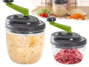 Coupe-légumes multifonction avec râpe, hachoir et presse-ail (900 ml / 520 ml)