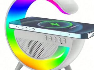 Chargeur 3-en-1 LED Bluetooth – Rechargez, écoutez et illuminez votre espace