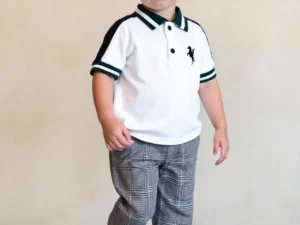 Ensemble bébé garçon 2 pièces avec veste en jean blanc déchiré et jean stretch