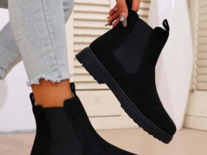 Bottes Chelsea femme à talon épais avec fermeture latérale style western