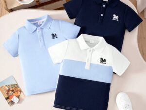 Ensemble bébé garçon 2 pièces avec polo manches courtes et pantalon à carreaux élégant