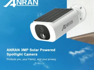 Caméra de surveillance solaire 2K ANRAN avec vision nocturne couleur et audio bidirectionnel