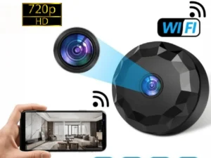 Mini caméra WiFi HD sans fil avec détection de mouvement et rotation 360°