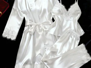 Xyvia 2 pièces/Set Chemise à boutons devant à imprimé floral et pantalon longueur intégrale pour femmes la ceinture est décorative