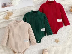 Ensemble 3 pièces hiver avec combinaison à col roulé confortable