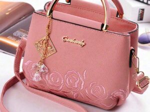 Sac à main élégant avec détails matelassés, sac de travail à double poignée, sac à épaule pour femme, sac à main sac bandoulière